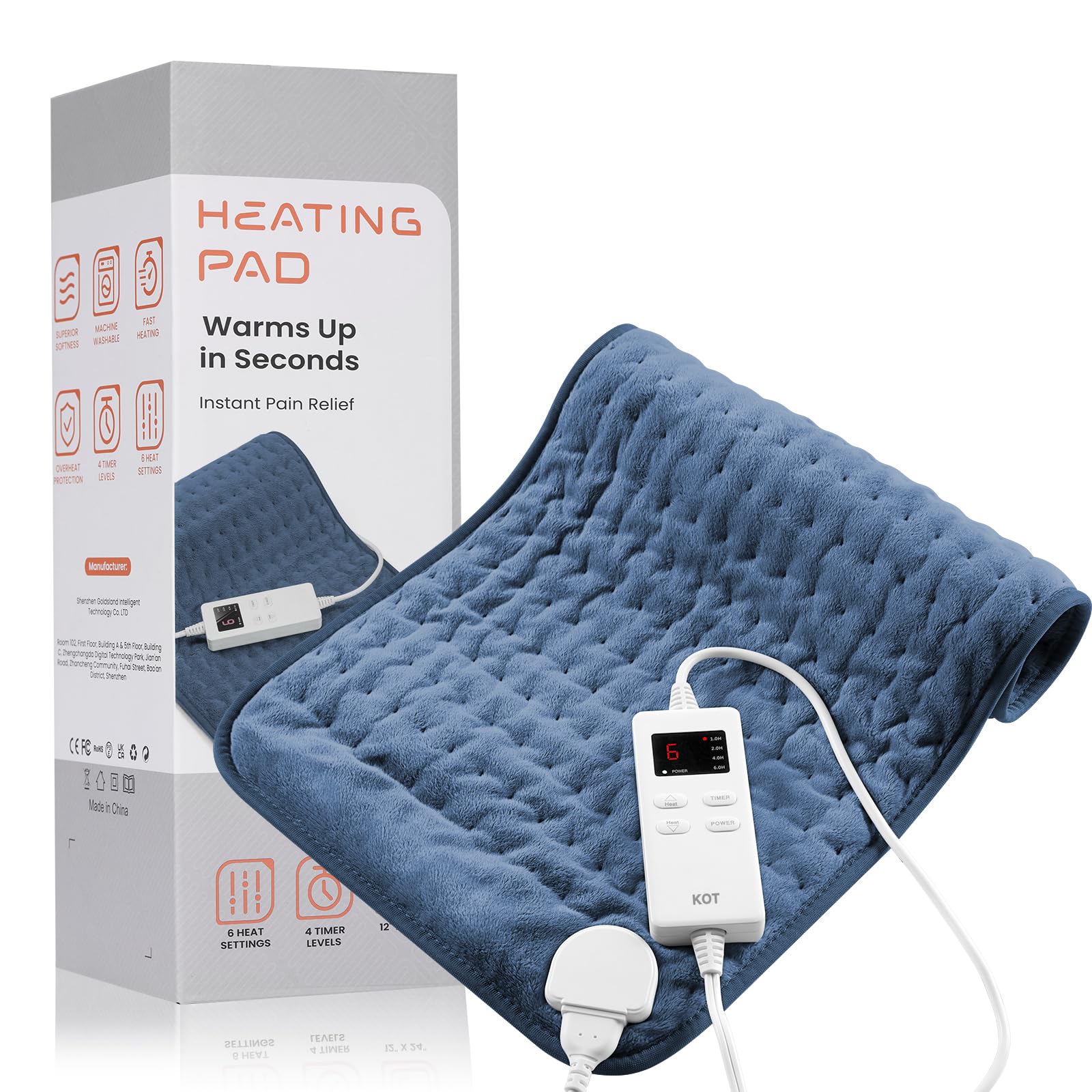 Heating Pad for Back Pain Relief & Cramps